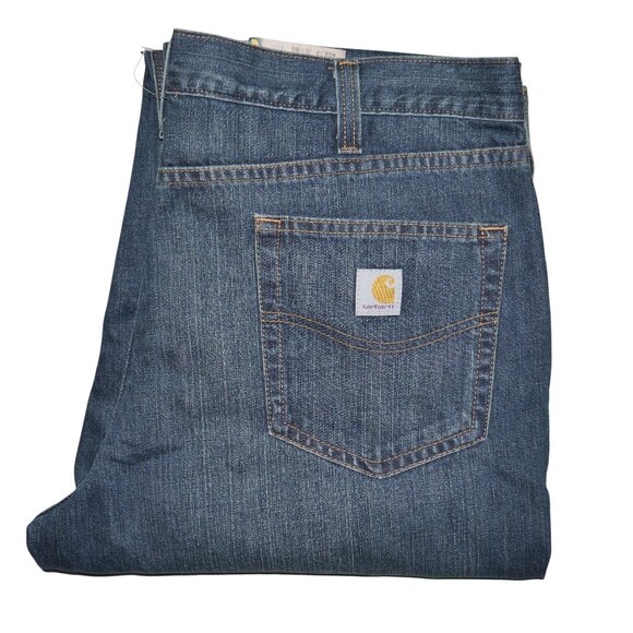 Carhartt FR Jeans Mens 38 Blue Denim Flame Resistant Relaxed FRB160 38x36 NEW - Picture 1 of 12